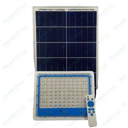 Faro Led 300W Slim Con Pannello Solare Crepuscolare