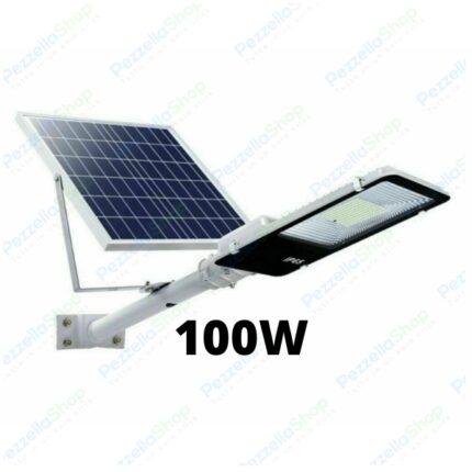 Lampione Solare 100W Led Crepuscolare Con Pannello Separato IP66