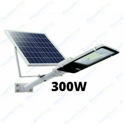 Lampione Solare 300W Led Crepuscolare Con Pannello Separato