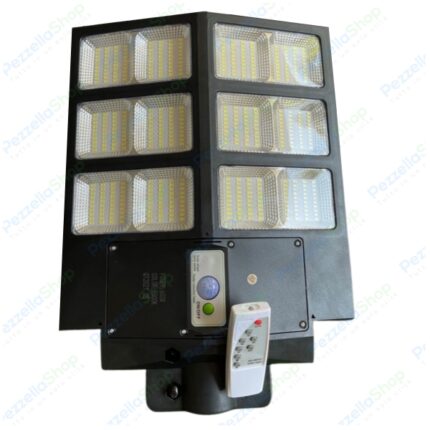 Lampione Led 600W Con Pannello Solare Crepuscolare IP66