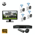 Kit Videosorveglianza 4 Canali Con Monitor HD Infrarossi + NVR