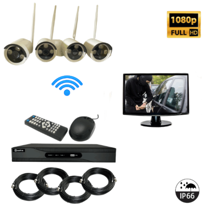 Kit Videosorveglianza 4 Canali Con Monitor HD Infrarossi + NVR - immagine 2