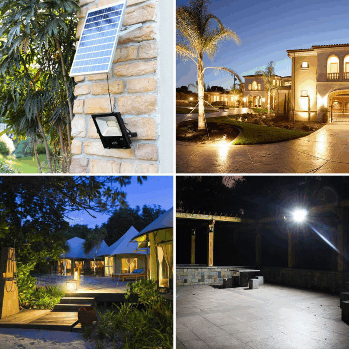 Faro LED 100W con Pannello Solare | Sensore Crepuscolare, Luce Fredda per Esterni - immagine 3