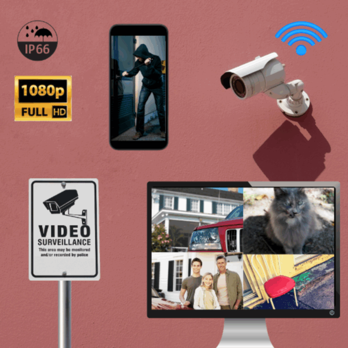 Kit Videosorveglianza 4 Canali Con Monitor HD Infrarossi + NVR - immagine 3