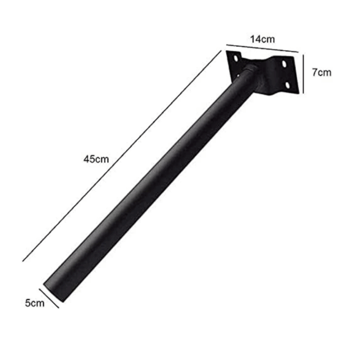 Staffa a Muro Per Lampione Led Stradale da 45 cm Nera - immagine 3