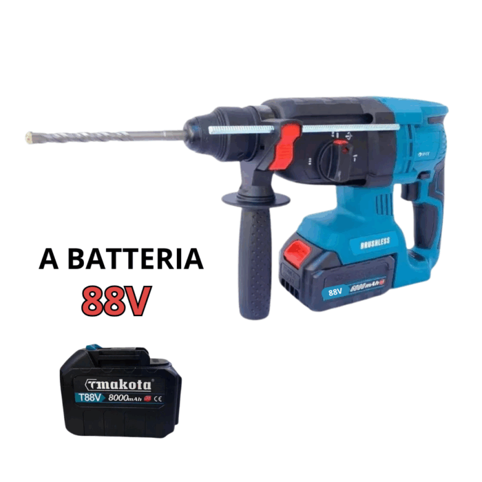 Tassellatore Brushless Scalpellatore a Batteria Litio 88V con Accessori - immagine 4