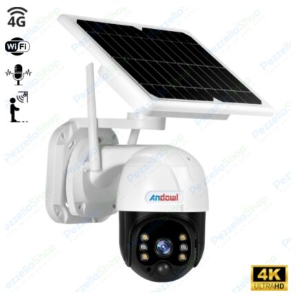 PTZ Telecamera MAX Solare 360° 4G | 4K Audio Bidirezionale IP Applicazione Cellulare