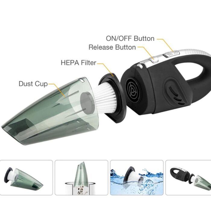 Aspirabriciole Per Auto 120W | Wet and Dry Compatto e Potente - immagine 6
