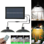 Kit 2 Lampadari a Soffitto Pannello Solare Ip65 Plafoniere esterne