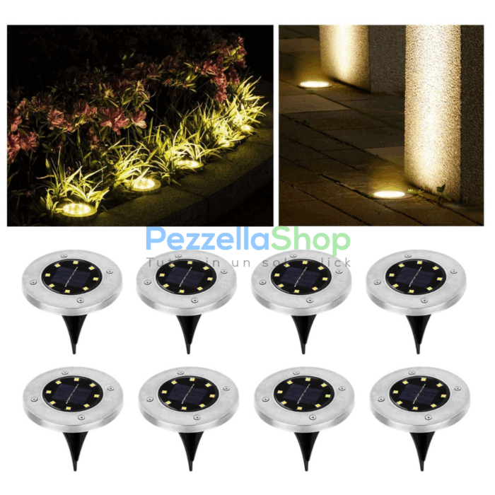 kit 4 Fari Segnapassi Solari Da Giardino Calpestabili - immagine 2