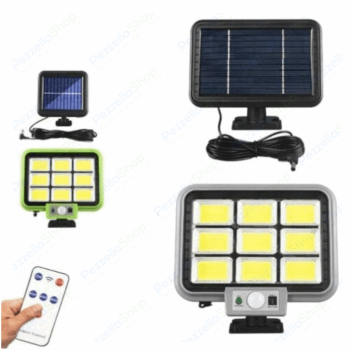 Faro Faretto con Pannello Solare 252 led COB Sensore Di Movimento - immagine 5