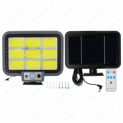 Faro Faretto con Pannello Solare 252 led COB Sensore Di Movimento