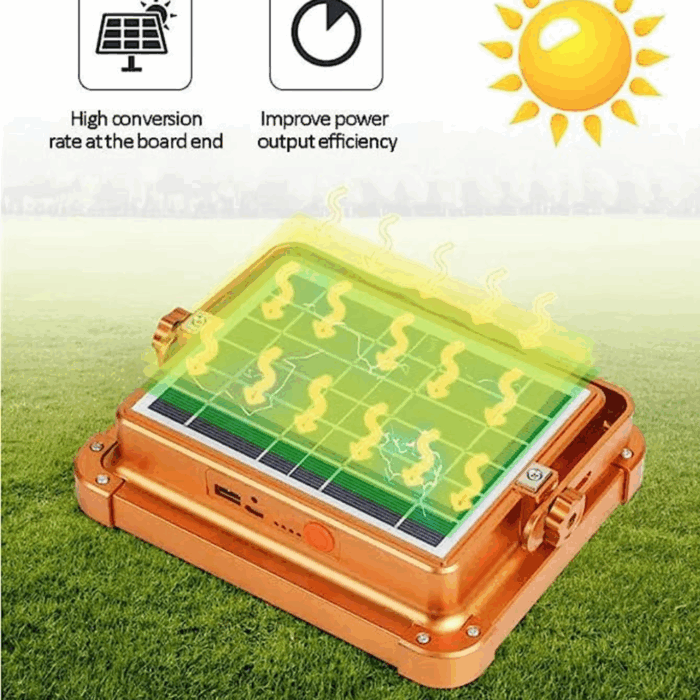 Faro Led Solare Ricaricabile Da Lavoro 120w ,Luce Fredda e Calda RGB , Power bank - immagine 4