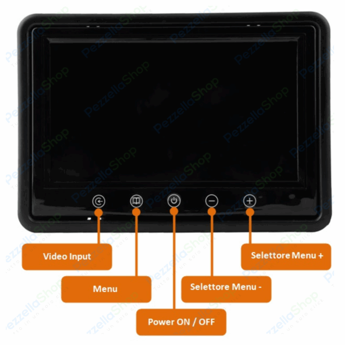 Monitor HMDI Led 10.1" Pollici Con Telecomando 2 Ingressi Video Per Videosorveglianza - immagine 4