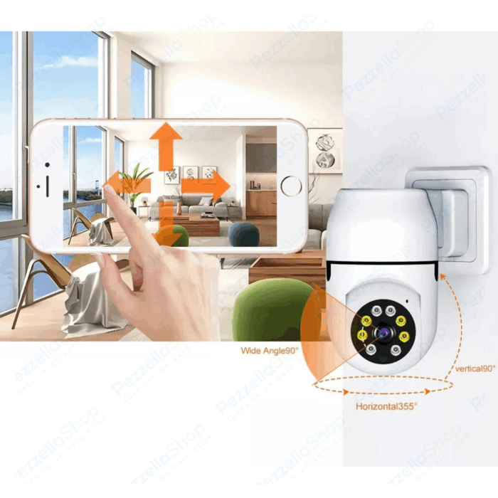 Telecamera Wi-Fi Smart HD 1080P Spina 360° - immagine 6