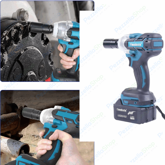 Avvitatore ad Impulsi a Batteria 68V - Svitatore Avvitatore Bulloni Auto Camper Moto 5AH - immagine 5
