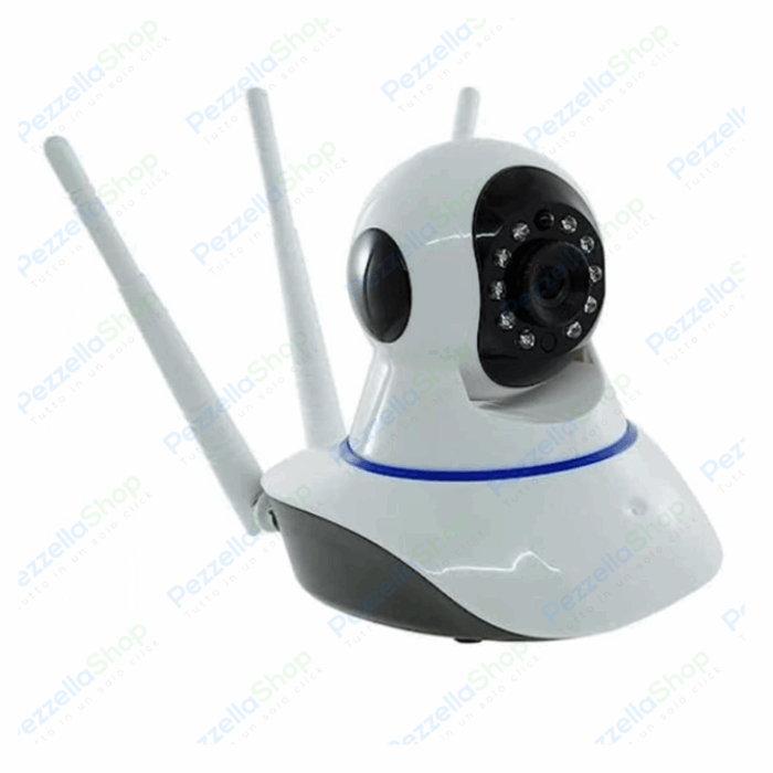 Telecamera Wireless WiFi HD 1080p 3 Antenne IP Camera Videosorveglianza Altoparlante - immagine 4