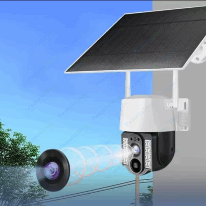 Telecamera Solare PTZ 4G | 360° Infrarossi, Ricarica Solare, Controllo da Remoto - immagine 2