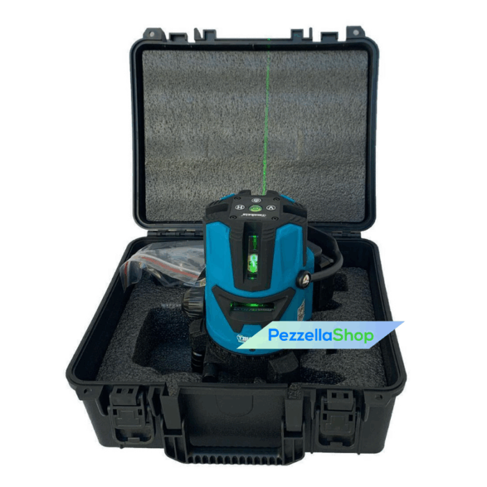 Livella Laser Autolivellante 5 Linee 360° a Batteria Con Telecomando e Valigetta - immagine 2