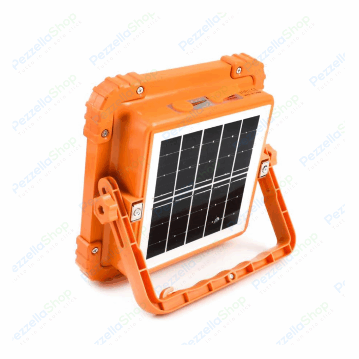 Faro Led Solare Ricaricabile Da Lavoro 300w Luce Fredda e Calda RGB Power bank - immagine 2