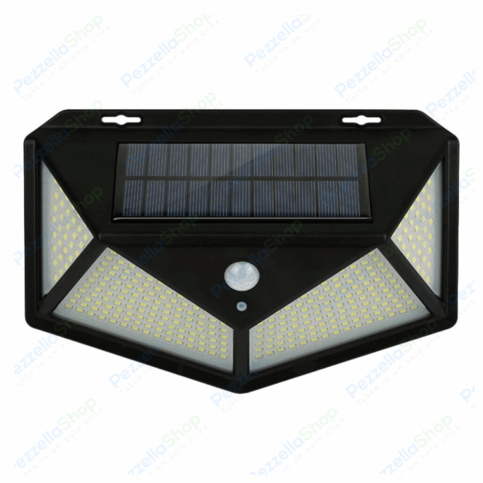 4 pz Lampade Solari 300 Led Con Sensore Movimento Illumina 270° - immagine 3