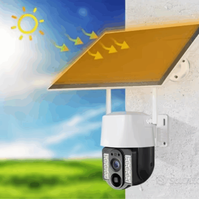 Telecamera Solare PTZ 4G | 360° Infrarossi, Ricarica Solare, Controllo da Remoto - immagine 3