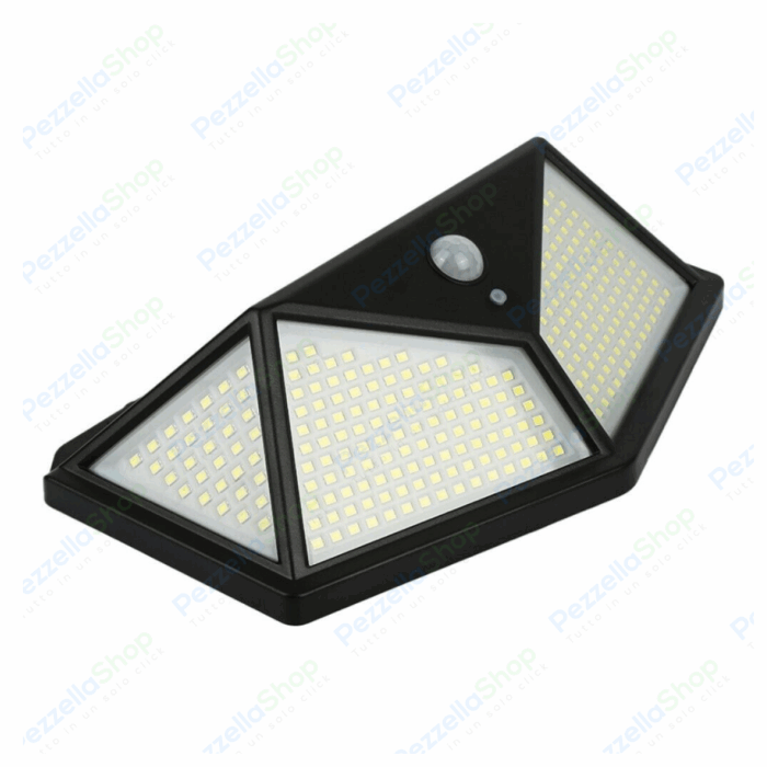 4 pz Lampade Solari 300 Led Con Sensore Movimento Illumina 270° - immagine 4