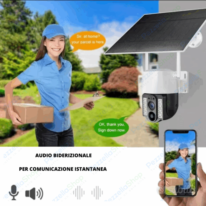 Telecamera Solare PTZ 4G | 360° Infrarossi, Ricarica Solare, Controllo da Remoto - immagine 6