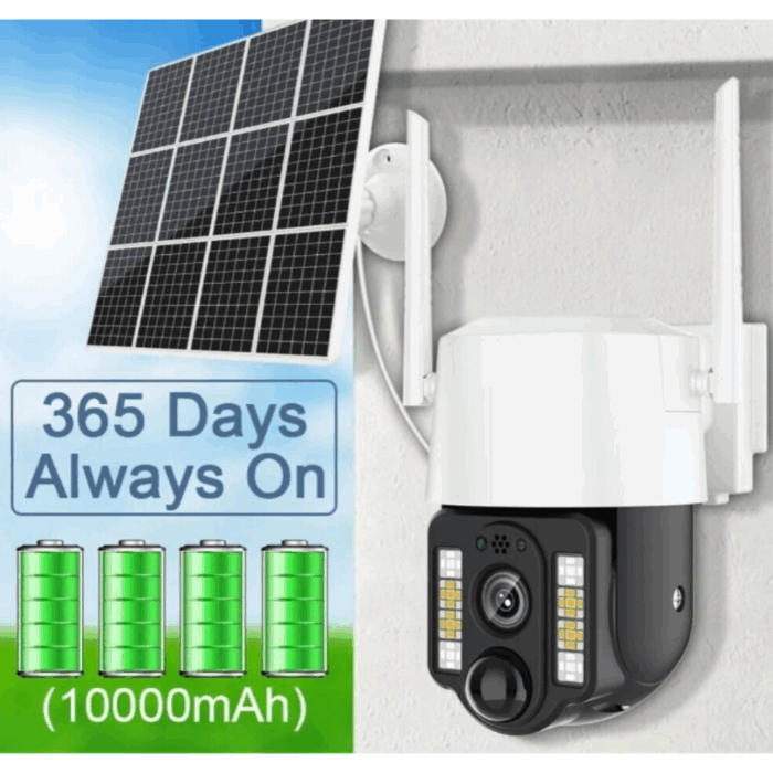 Telecamera Solare PTZ 4G | 360° Infrarossi, Ricarica Solare, Controllo da Remoto - immagine 8