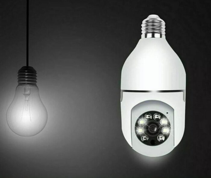 Telecamera a Bulbo Lampadina 360° WiFi Wireless Infrarossi Controllo Remoto - immagine 5