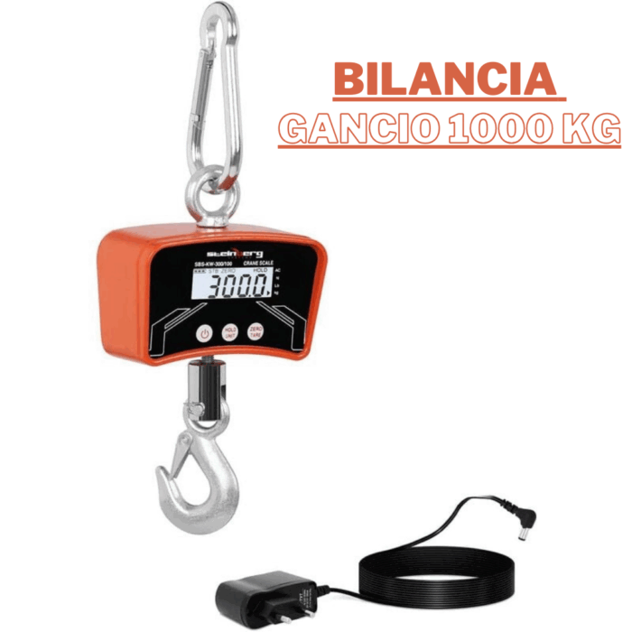 Bilancia Industriale 1000 kg | Elettronica, Display LED, Gancio per Gru - immagine 6