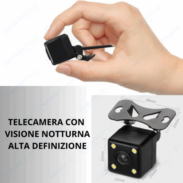 Retrocamera Telecamera Posteriore Infrarossi per Automobile Impermeabile IP67 Visuale 170° - immagine 4