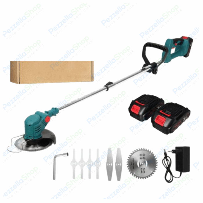 Decespugliatore Tosaerba 1200w Due Batterie 88V Tagliabordi Elettrico - immagine 3