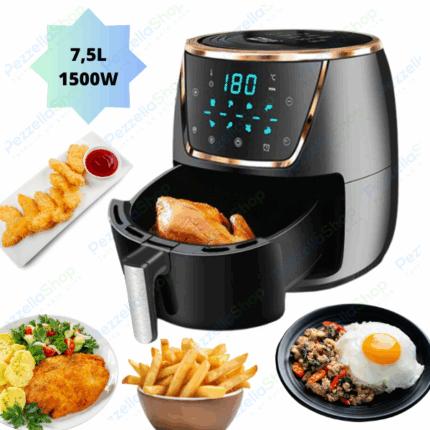 Friggitrice ad Aria 7,5 Litri 1500Watt Display Touch 220V