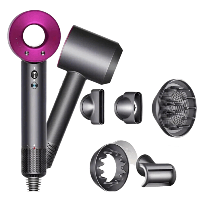 Phon Professionale Ionico 1800W con 5 Accessori – Asciugacapelli Supersonico per Capelli Lisci, Ricci e Anticrespo - immagine 2