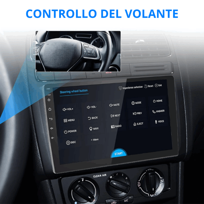 Autoradio 9 Pollici Android GPS Touch Screen 2 Din Bluetooth Navigazione GPS WiFi Mirror Link Radio FM RDS - immagine 2