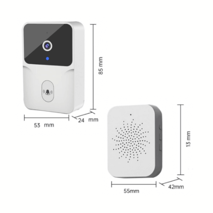 Campanello con Videocamera, Wireless, App sul Cellulare, Wi-Fi Bluetooth, Videosorveglianza, Audio Bidirezionale, Porta, Casa, Ufficio - immagine 2