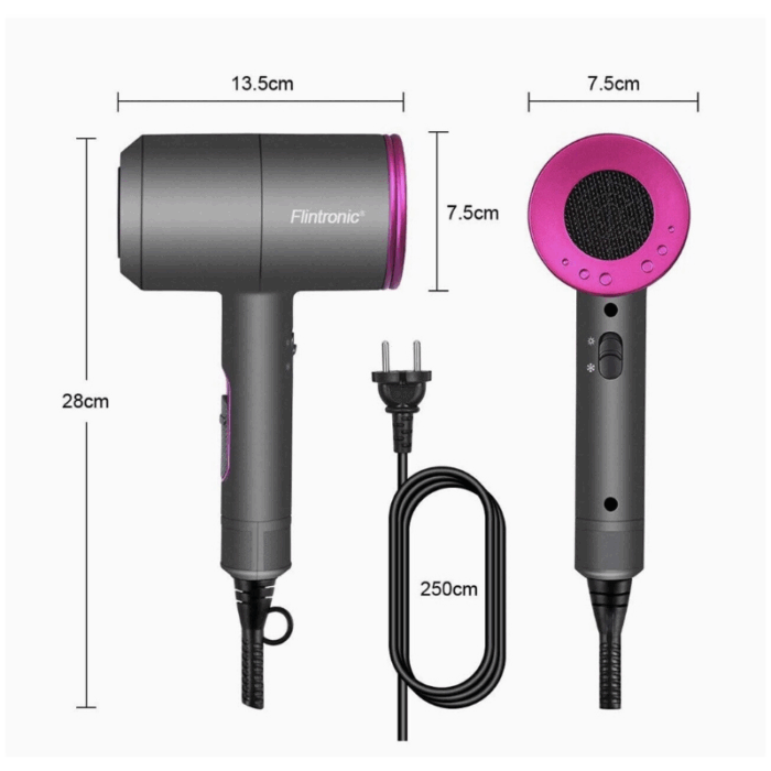 Phon Professionale Ionico 1800W con 5 Accessori – Asciugacapelli Supersonico per Capelli Lisci, Ricci e Anticrespo - immagine 4