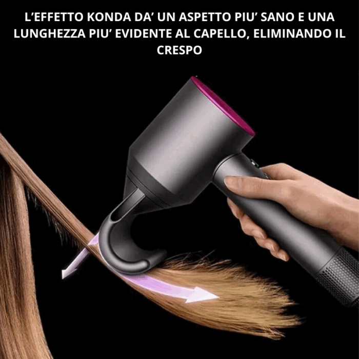 Phon Professionale Ionico 1800W con 5 Accessori – Asciugacapelli Supersonico per Capelli Lisci, Ricci e Anticrespo - immagine 3