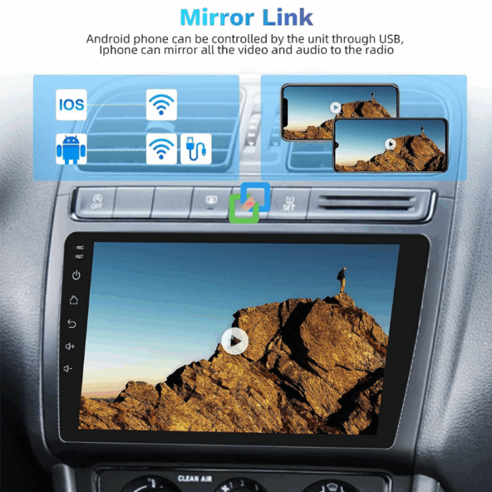 Autoradio 9 Pollici Android GPS Touch Screen 2 Din Bluetooth Navigazione GPS WiFi Mirror Link Radio FM RDS - immagine 6