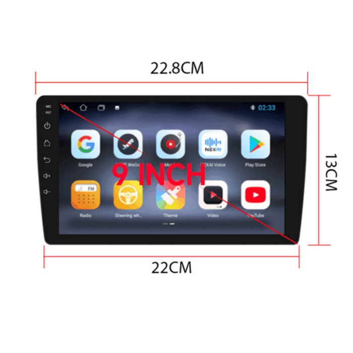 Autoradio 9 Pollici Android GPS Touch Screen 2 Din Bluetooth Navigazione GPS WiFi Mirror Link Radio FM RDS - immagine 7