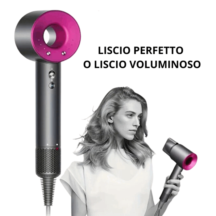 Phon Professionale Ionico 1800W con 5 Accessori – Asciugacapelli Supersonico per Capelli Lisci, Ricci e Anticrespo - immagine 7