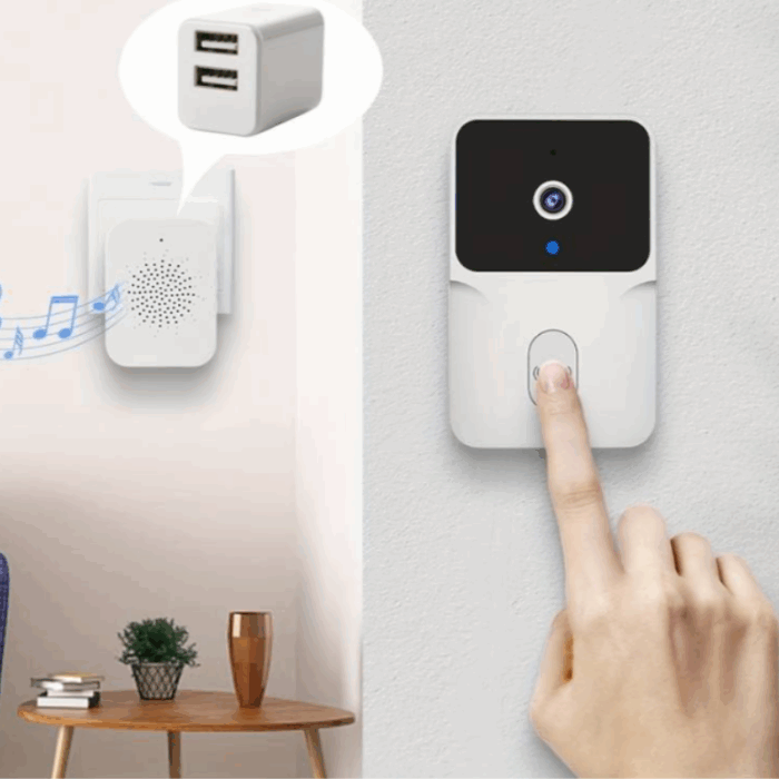 Campanello con Videocamera, Wireless, App sul Cellulare, Wi-Fi Bluetooth, Videosorveglianza, Audio Bidirezionale, Porta, Casa, Ufficio - immagine 8