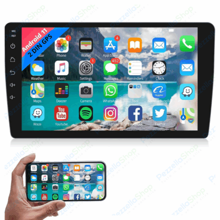 Autoradio 9 Pollici Android GPS Touch Screen 2 Din Bluetooth Navigazione GPS WiFi Mirror Link Radio FM RDS