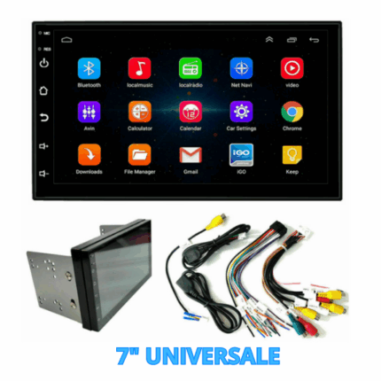 Autoradio 7" Stereo Universale Android GPS, USB, WI-FI, Bluetooth, Radio