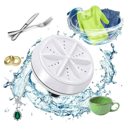 Mini Lavatrice Portatile Multifunzione Ultrasuoni USB per Pulizia Vestiti, Gioielli, Piatti, Campeggio, Cucina, Bagno
