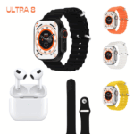 Kit 2 in 1 Smartwatch S8 + Auricolari Wireless, Bluetooth, Chiamate, Messaggi, Frequenza Cardiaca