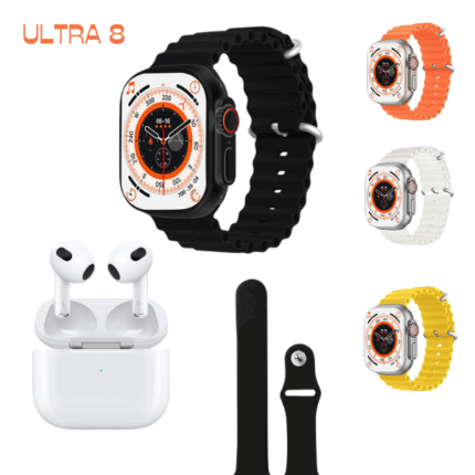 Kit 2 in 1 Smartwatch S8 + Auricolari Wireless, Bluetooth, Chiamate, Messaggi, Frequenza Cardiaca