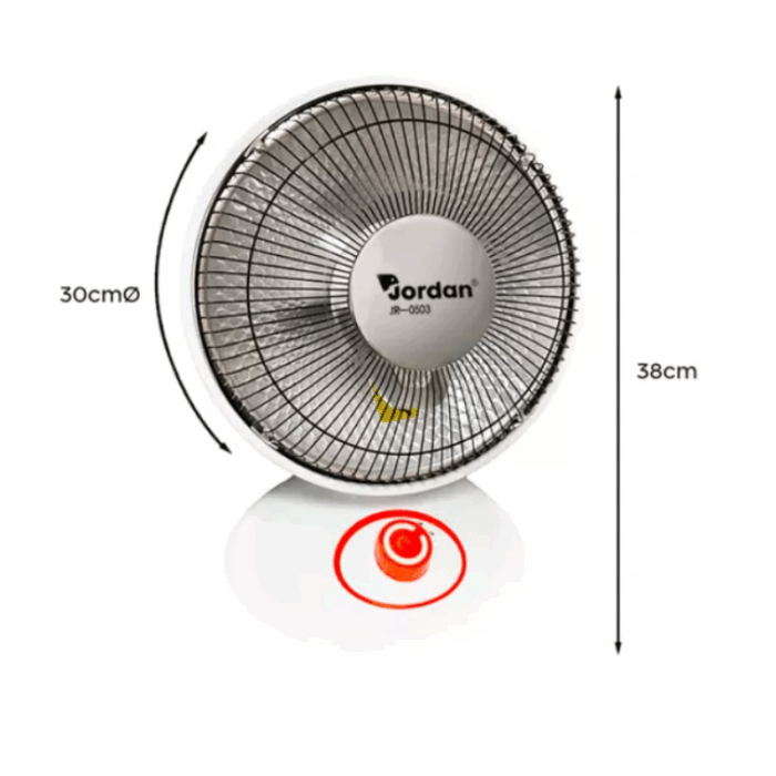 Stufa a Parabola a Carbonio da Appoggio 600W Basso Consumo 220V per Scrivanie, Pavimento, Mobili - immagine 3