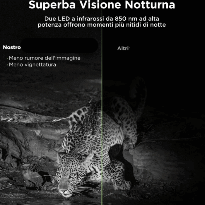Fototrappola 4G Ricarica Solare Visione Notturna IP66 HD Monitoraggio Raccolti, Studio Fauna - immagine 3